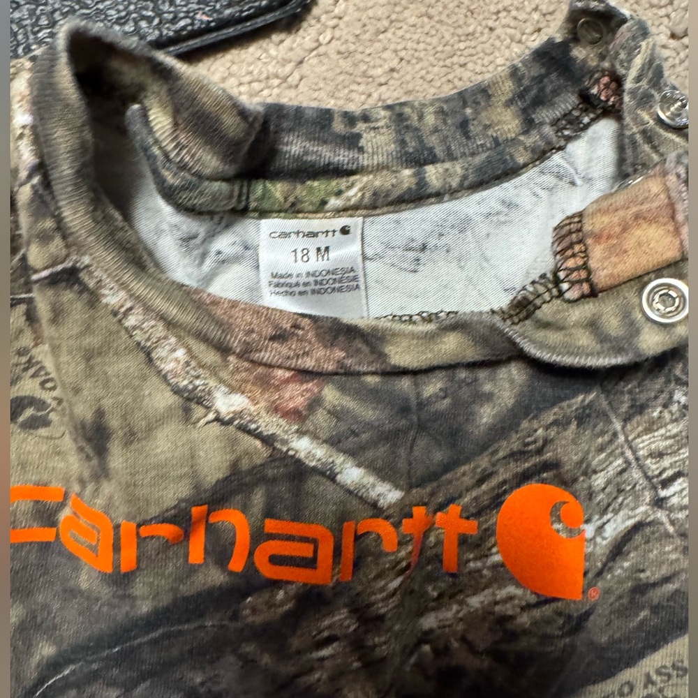 Carhartt 18mo camo onesie